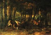 Gustave Courbet Spring Rutting;Battle of Stags china oil painting reproduction